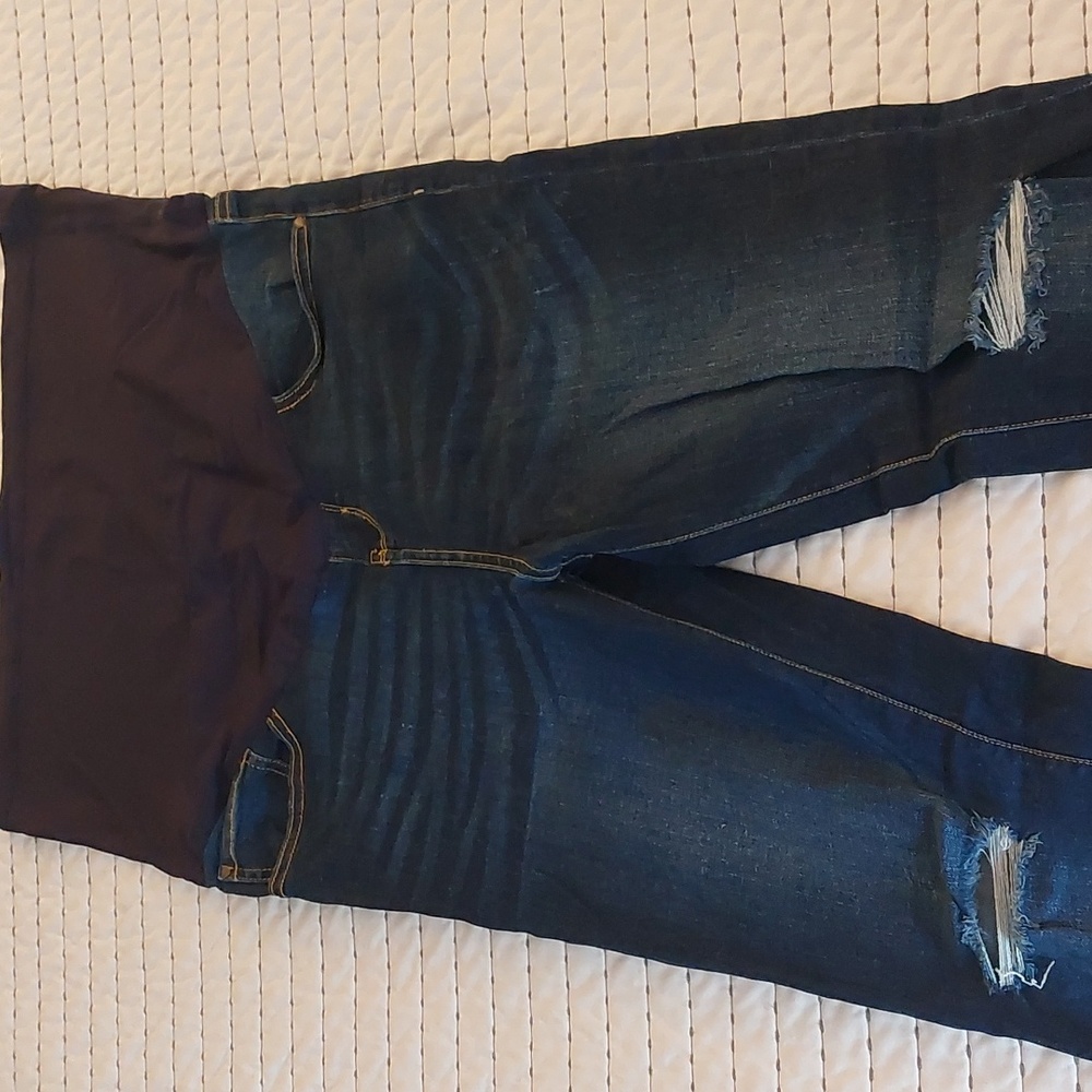 PinkBlush Dark Wash Maternity Jeans Size 31